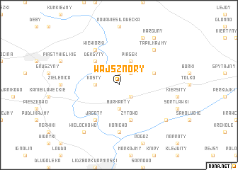 map of Wajsznory