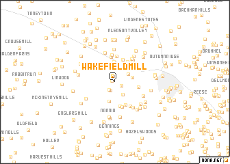 map of Wakefield Mill