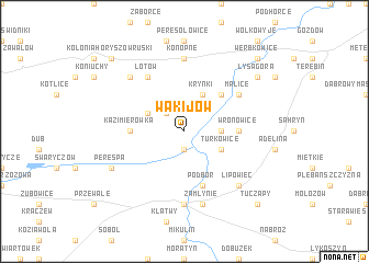 map of Wakijów