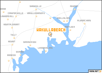 map of Wakulla Beach