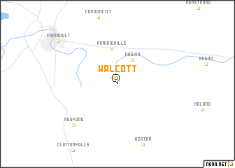 map of Walcott