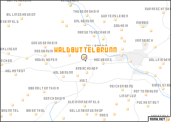 map of Waldbüttelbrunn