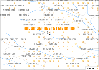 map of Wald in der Weststeiermark