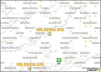 map of Waldsiedlung