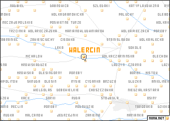 map of Walercin