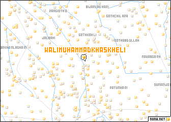 map of Wali Muhammad Khāskheli