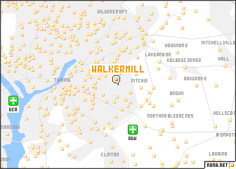 map of Walker Mill