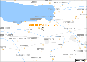 map of Walkers Corners