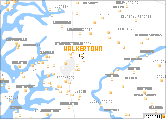 map of Walkertown