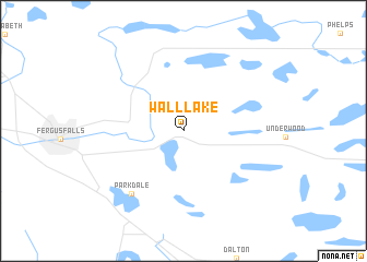 map of Wall Lake