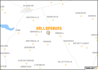 map of Wallopsburg