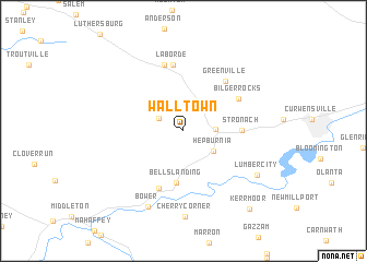 map of Walltown