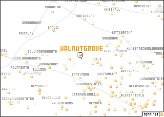 map of Walnut Grove