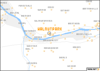 map of Walnut Park