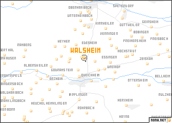 map of Walsheim