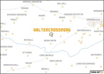 map of Walter Crossroad