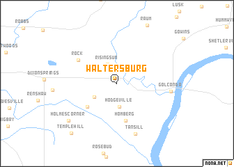 map of Waltersburg