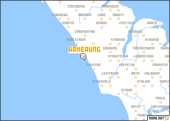 map of Wāme-aung