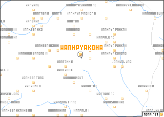 map of Wān Hpya-ko-ha