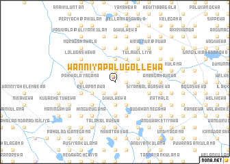 map of Wanniya Palugollewa