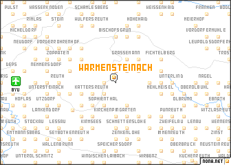 map of Warmensteinach