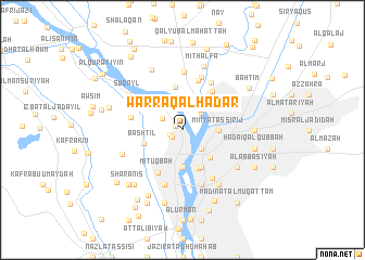 map of Warrāq al Ḩaḑar