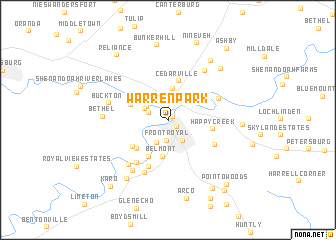 map of Warren Park
