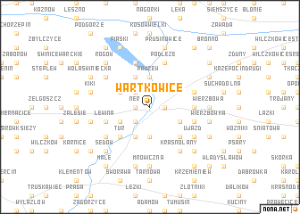 map of Wartkowice