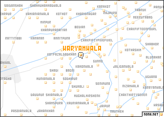 map of Waryāmwāla