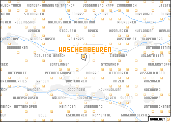 map of Wäschenbeuren