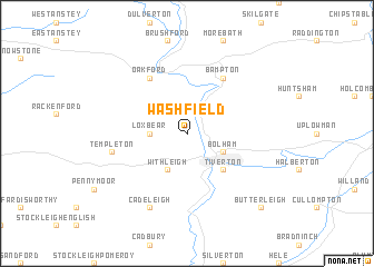 map of Washfield