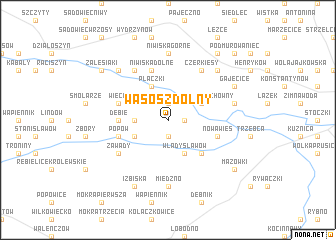 map of Wąsosz Dolny