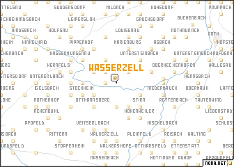 map of Wasserzell