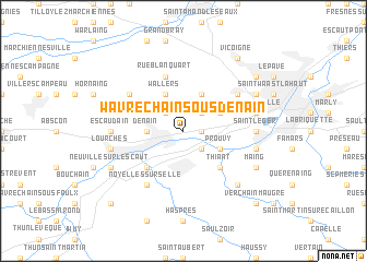 map of Wavrechain-sous-Denain