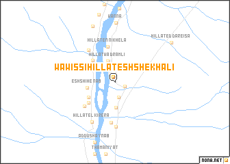 map of Wawissi Hillat esh Shekh ʼAli