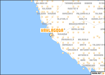 map of Wawlagoda