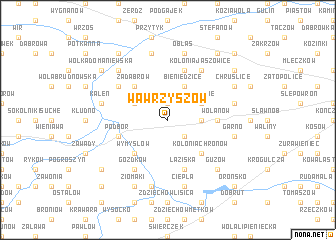 map of Wawrzyszów