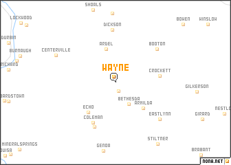 map of Wayne