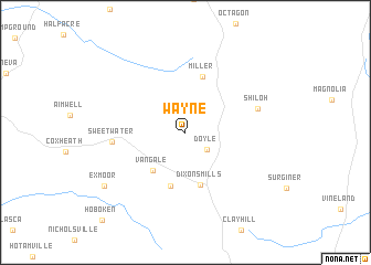 map of Wayne