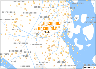 map of Wazīrwāla