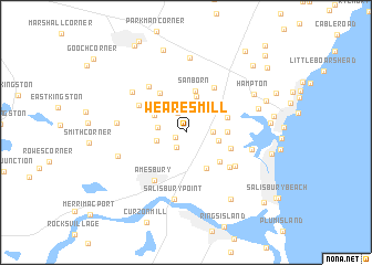 map of Weares Mill