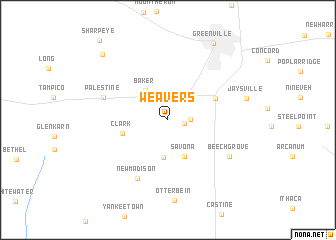 map of Weavers