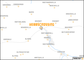 map of Webbs Crossing