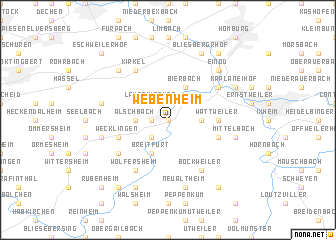 map of Webenheim