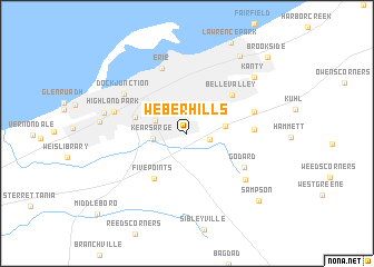 map of Weber Hills