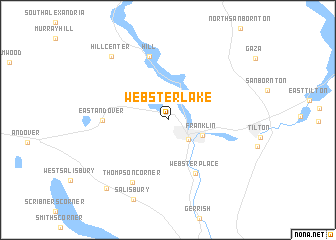 map of Webster Lake