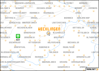 map of Wecklingen