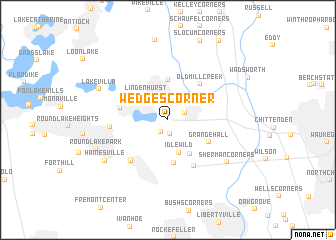 map of Wedges Corner