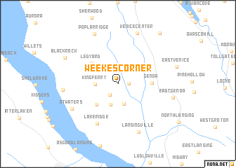map of Weekes Corner