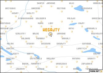 map of Węgajty